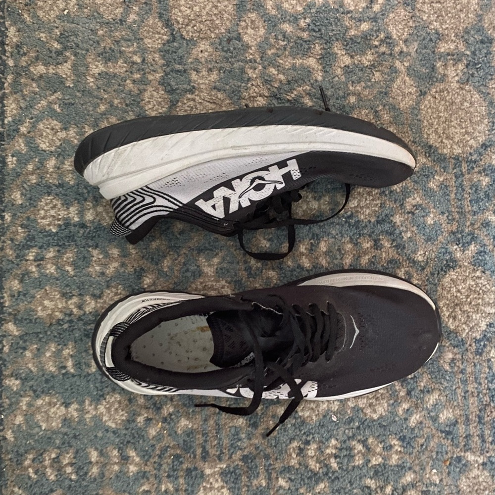 Hoka One One Carbon X black running shoes